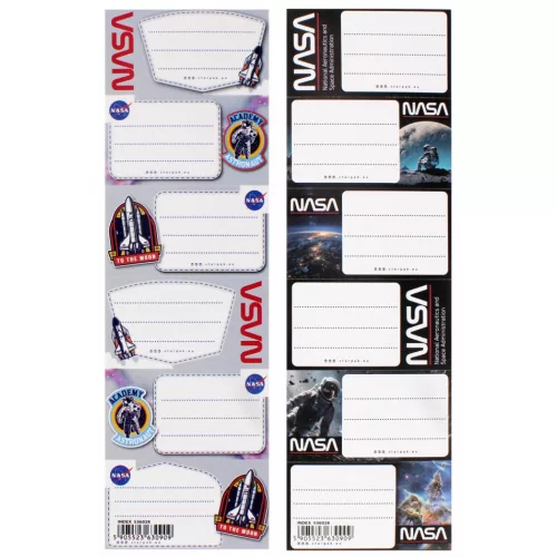 NASA füzetcímke, 6 db/ív, kétféle (536028)