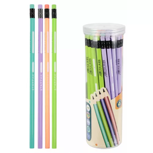Grafitceruza radírral, HB, háromszög test, pasztell ceruzatest, feliratozható, többféle