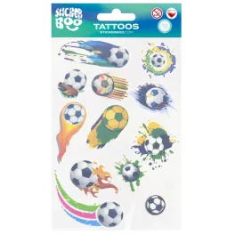   Tetoválás matrica szett, focilabdák 10x17,5cm, Sticker Boo