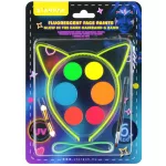 Arcfesték, tégelyes, 10 db-os fluoreszkáló fejpánttal és karkötővel (6 szín), Starpak
