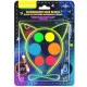 Arcfesték, tégelyes, 10 db-os fluoreszkáló fejpánttal és karkötővel (6 szín), Starpak