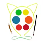Arcfesték, tégelyes, 10 db-os fluoreszkáló fejpánttal és karkötővel (6 szín), Starpak