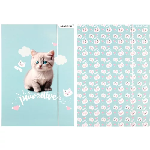 Cicás gumis mappa A/4, Starpak, kétféle, pawsitive (553545)