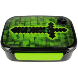 Minecraft mintás uzsonnás doboz, 18x14x6cm, Starpak