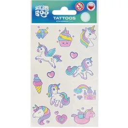   Tetoválás matrica szett, unikornisok 10x17,5cm, Sticker Boo