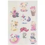 Tetoválás matrica szett, cuki cicák, 10x17,5cm, Sticker Boo