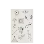 Tetoválás matrica szett, női minták 10x17,5cm, Sticker Boo