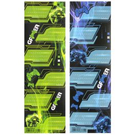 Gamer füzetcímke 6 db/ív, Starpak (559543)