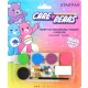 Care Bears arcfesték, tégelyes, 9 db-os 4 ív matricával (6 szín), Starpak