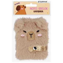 Kapibara plüss notesz, mini, A/7, 7x9cm, Starpak