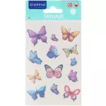 Tetoválás matrica szett, lepkék, 10x17,5cm, Sticker Boo (590553)