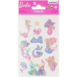   Tetoválás matrica szett, sellő Barbie, 10x17,5cm, Sticker Boo