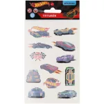 Tetoválás matrica szett, Hot wheels versenyautók, 10x17,5cm, Sticker Boo