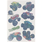 Tetoválás matrica szett, monster trucks, 10x17,5cm, Sticker Boo