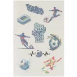 Tetoválás matrica szett, focis, 10x17,5cm, Sticker Boo (594504)