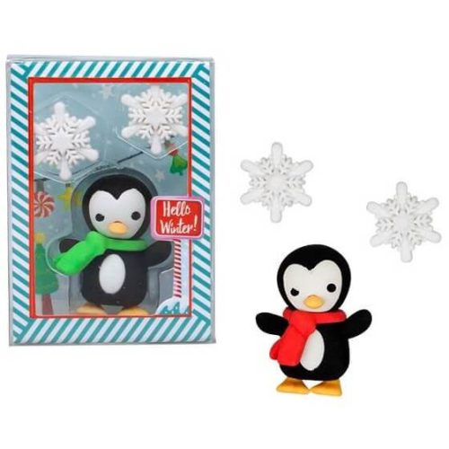Radír, karácsonyi figura, pingvin hópehellyel, 2 féle változat