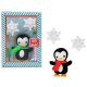 Radír, karácsonyi figura, pingvin hópehellyel, 2 féle változat