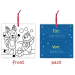 Karácsonyi mini színezőfüzet vízfestékkel, 12 lapos