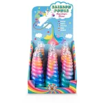Szivárványos slime unikornis szarv alakú formában, 115g