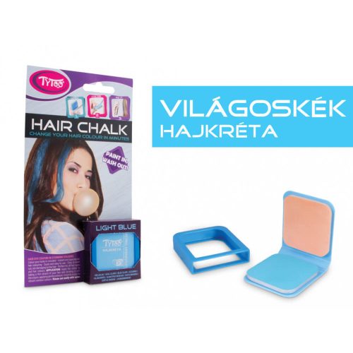 Hajkréta, szivárvány tincsek, 6g, világoskék