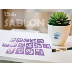 Sablonok, közepes, 15 db-os, lovak és unikornisok (CTMS-0073)