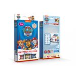 Csillámtetoválás szett, Paw Patrol fiús (kék) 12 sablonnal és 3 csillámporral