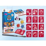 Csillámtetoválás szett, Paw Patrol fiús (kék) 12 sablonnal és 3 csillámporral