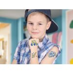 Csillámtetoválás szett, Járművek, 15 sablonnal és 2 csillámporral