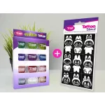 Csillámpor szett 12 x 2,5 ml alap színek (basic colours) + Labubu sablon szett