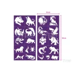 Sablonok, Beastly Animals, Vad állatok sablon szett, min. 20 minta