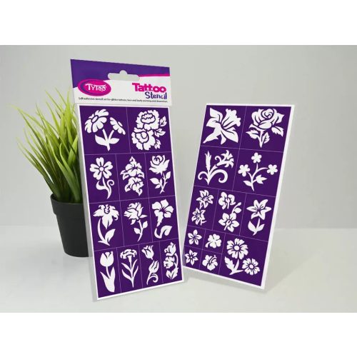 Sablonok, Flowers, virágok sablon szett, min. 20 minta