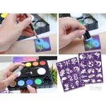 Face Paint Starter Kit, arcfesték szett sablonokkal