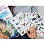 Tetoválás matrica szett, Cool Kids Collection, 10 ív összesen 83 matricával