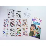 Tetoválás matrica szett, Cool Kids Collection, 10 ív összesen 83 matricával