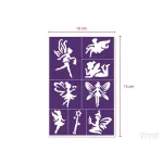 Sablonok, Pixies (tündérek) sablon szett, kicsi, 8 db-os