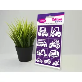 Sablonok, Trucks (munkagépek) sablon szett, kicsi, 9 db-os