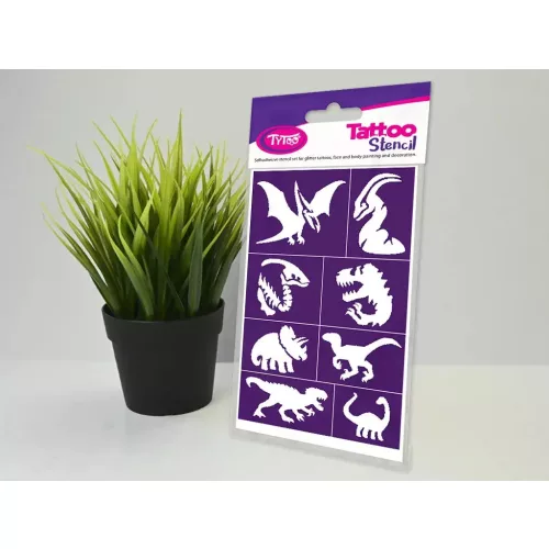 Sablonok, Dino Fun (dinoszauruszok) sablon szett, kicsi, 8 db-os