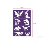 Sablonok, Dino Fun (dinoszauruszok) sablon szett, kicsi, 8 db-os