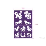 Sablonok, Ponies (pónik) sablon szett, kicsi, 10 db-os