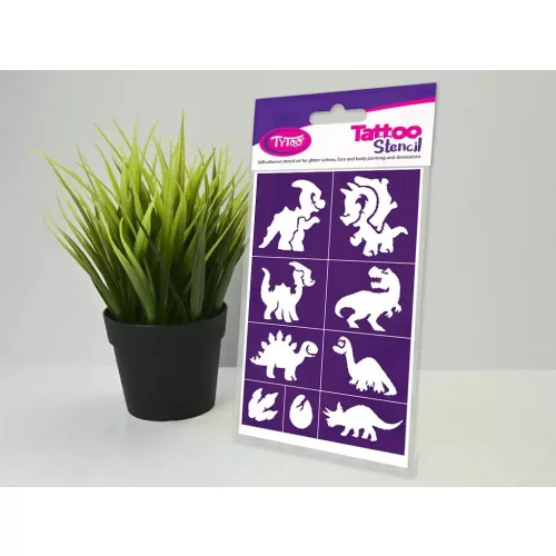 Sablonok, Dino Dash (dinoszauruszok) sablon szett, kicsi, 9 db-os