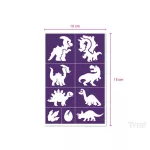 Sablonok, Dino Dash (dinoszauruszok) sablon szett, kicsi, 9 db-os