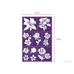 Sablonok, Meadow (virágok) sablon szett, kicsi, 10 db-os