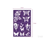 Sablonok, Flitara (pillangók) sablon szett, kicsi, 9 db-os