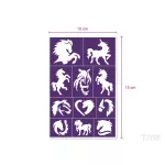Sablonok, Rainbow Gallop (lovak, unikornisok) sablon szett, kicsi, 11 db-os