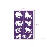Sablonok, Wild Animals (vadállatok) sablon szett, kicsi, 9 db-os