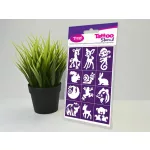Sablonok, MiniZoo (állatkerti állatok) sablon szett, kicsi, 12 db-os