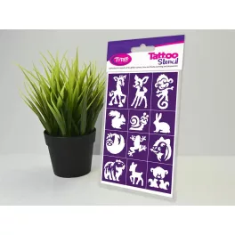   Sablonok, MiniZoo (állatkerti állatok) sablon szett, kicsi, 12 db-os