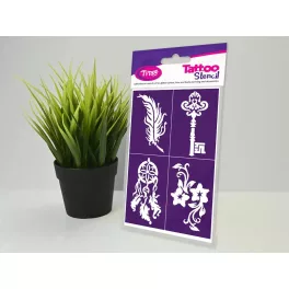  Sablonok, Aurabloom (nőies minták) sablon szett, kicsi, 4 db-os