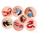 Csillámtetoválás Rumbler szett (25 sablon, 3 csillámpor, 5 ml ragasztó, ecset)