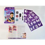 Csillámtetoválás Rumbler szett (25 sablon, 3 csillámpor, 5 ml ragasztó, ecset)